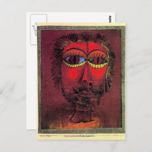 Paul Klee, Leiter der Bank Postkarte (Vorne/Hinten)