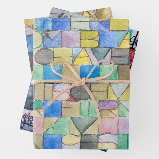 Paul Klee Letters Wrapping Paper Sheets Geschenkpapier Set (Beispiel)