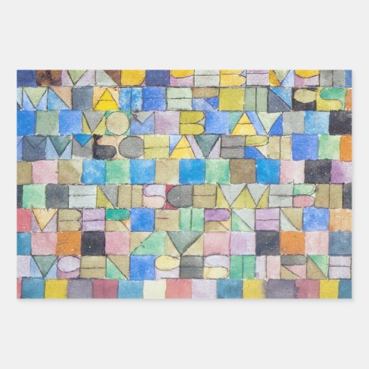 Paul Klee Letters Wrapping Paper Sheets Geschenkpapier Set (Vorderseite)