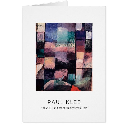 Paul Klee, Motif aus Hammamet - Kunstkarte (Vorne)