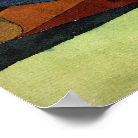 Paul Klee Opened Mountain Abstrakt Poster (Ecke)