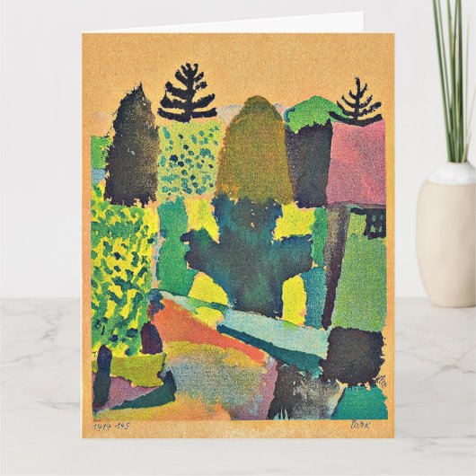 Paul Klee painting, Park, Holiday Karte (Vorderseite)
