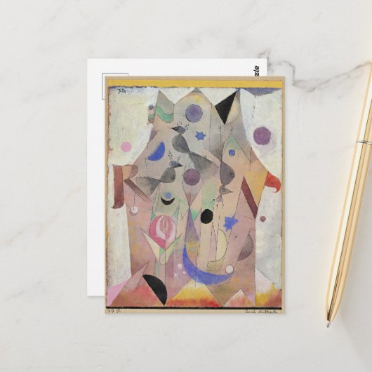 Paul Klee - Persische Nachtigallen Postkarte (Vorderseite/Rückseite Beispiel)