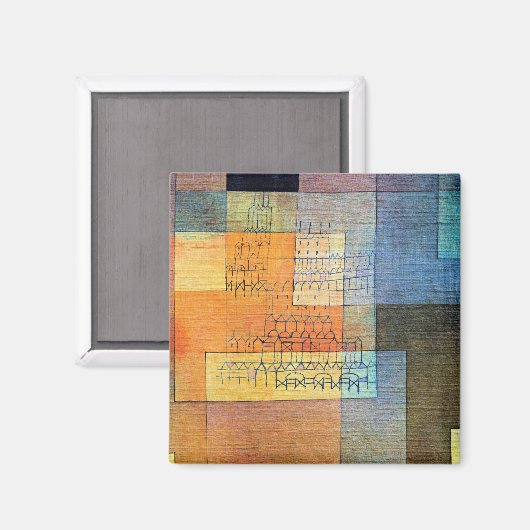 Paul Klee - Polyphonische Architektur Magnet (Vorderseite/Rückseite)