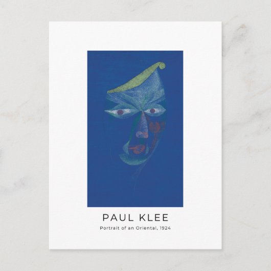 Paul Klee, Portrait of a Oriental - Abstrakte Kuns Postkarte (Vorderseite)