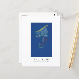 Paul Klee, Porträt eines Orientalen - Abstrakte Ku Postkarte