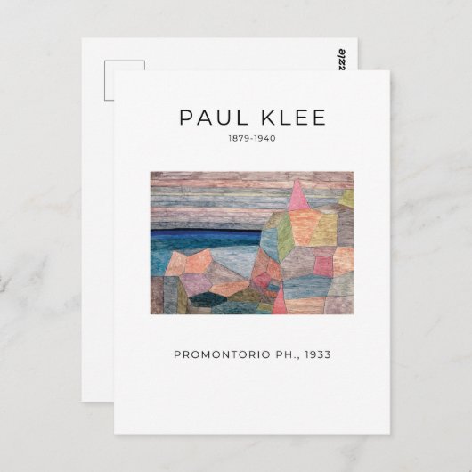 Paul Klee, Promontorio Ph. - Moderne Abstrakte Kun Postkarte (Vorne/Hinten)