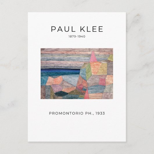 Paul Klee, Promontorio Ph. - Moderne Abstrakte Kun Postkarte (Vorderseite)