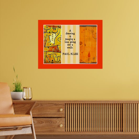 Paul Klee - Quote und Collage Poster (Wohnzimmer 2)