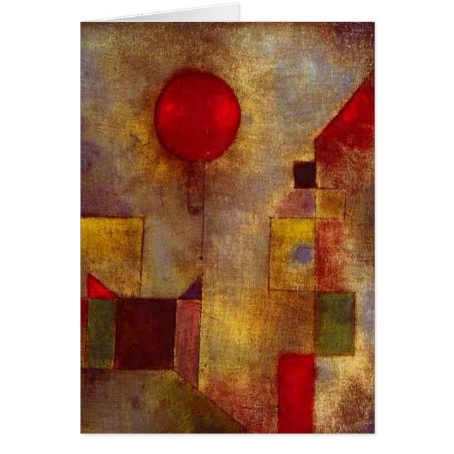 Paul Klee Red Balloon Abstrakte farbenfrohe Kunst (Vorne)