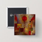 Paul Klee Red Balloon Abstrakte farbenfrohe Kunst Button (Vorne & Hinten)