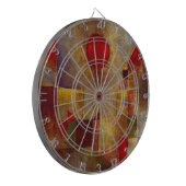 Paul Klee Red Balloon Abstrakte farbenfrohe Kunst Dartscheibe (Vorderseite Links)