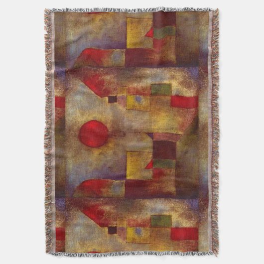 Paul Klee Red Balloon Abstrakte farbenfrohe Kunst Decke (Vorderseite Vertikal)