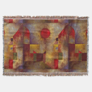 Paul Klee Red Balloon Abstrakte farbenfrohe Kunst Decke