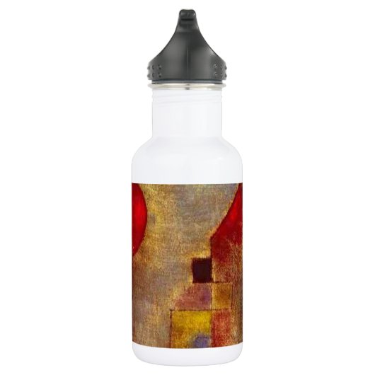 Paul Klee Red Balloon Abstrakte farbenfrohe Kunst Edelstahlflasche (Rechts)