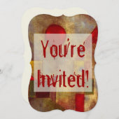 Paul Klee Red Balloon Abstrakte farbenfrohe Kunst Einladung (Vorne/Hinten)