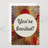 Paul Klee Red Balloon Abstrakte farbenfrohe Kunst Einladung (Vorne/Hinten)