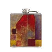 Paul Klee Red Balloon Abstrakte farbenfrohe Kunst Flachmann (Rückseite)