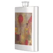 Paul Klee Red Balloon Abstrakte farbenfrohe Kunst Flachmann (Links)