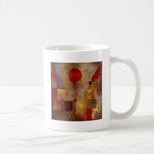 Paul Klee Red Balloon Abstrakte farbenfrohe Kunst Kaffeetasse (Rechts)