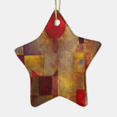 Paul Klee Red Balloon Abstrakte farbenfrohe Kunst Keramik Ornament (Links)