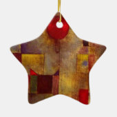 Paul Klee Red Balloon Abstrakte farbenfrohe Kunst Keramik Ornament (Hinten)