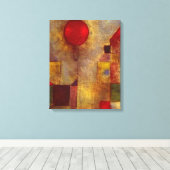 Paul Klee Red Balloon Abstrakte farbenfrohe Kunst Leinwanddruck (Insitu (Holzboden))