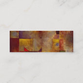 Paul Klee Red Balloon Abstrakte farbenfrohe Kunst Mini Visitenkarte (Rückseite)