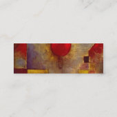 Paul Klee Red Balloon Abstrakte farbenfrohe Kunst Mini Visitenkarte (Rückseite)