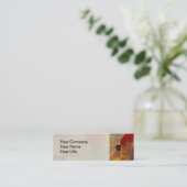 Paul Klee Red Balloon Abstrakte farbenfrohe Kunst Mini Visitenkarte (Stehend Vorderseite)