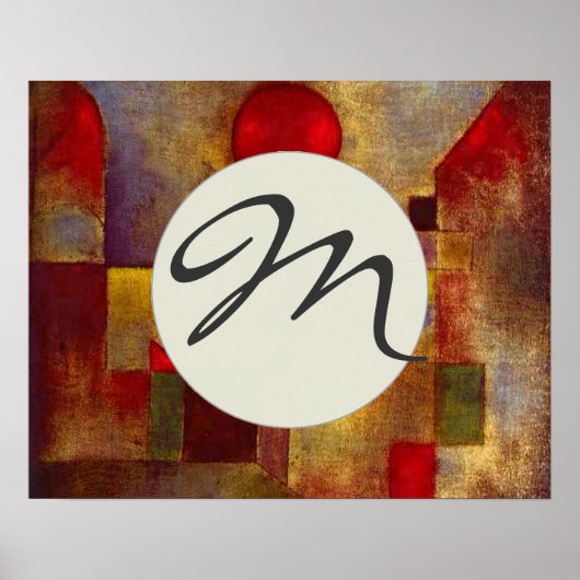 Paul Klee Red Balloon Abstrakte farbenfrohe Kunst Poster (Vorne)