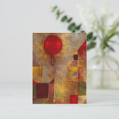 Paul Klee Red Balloon Abstrakte farbenfrohe Kunst Postkarte (Stehend Vorderseite)