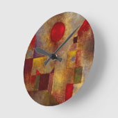 Paul Klee Red Balloon Abstrakte farbenfrohe Kunst Runde Wanduhr (Winkel)