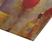 Paul Klee Red Balloon Abstrakte farbenfrohe Kunst Schneidebrett (Ecke)