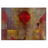 Paul Klee Red Balloon Abstrakte farbenfrohe Kunst Schneidebrett (Vorderseite)