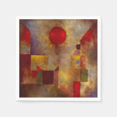 Paul Klee Red Balloon Abstrakte farbenfrohe Kunst Serviette (Vorderseite)