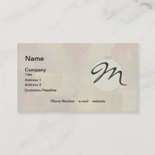 Paul Klee Red Balloon Abstrakte farbenfrohe Kunst Visitenkarte