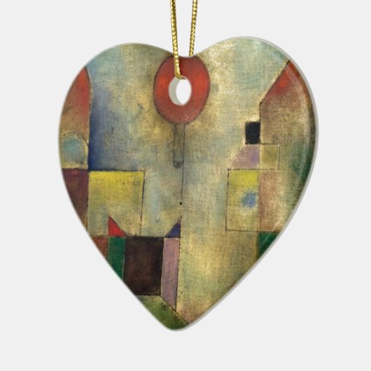 Paul Klee Red Balloon Keramikornament (Links)