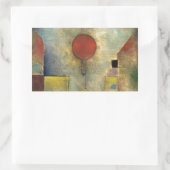 Paul Klee Red Balloon Rechteckiger Aufkleber (Tasche)