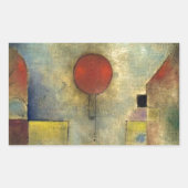 Paul Klee Red Balloon Rechteckiger Aufkleber (Vorderseite)