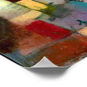 Paul Klee Red Green and Violet-Yellow Rhythms Poster (Ecke)