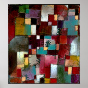 Paul Klee Red Green and Violet-Yellow Rhythms Poster