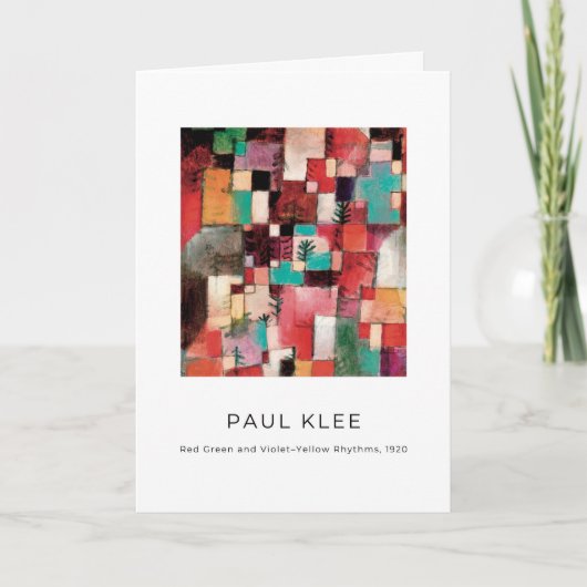 Paul Klee, Red Green und Violet Yellow - Fine Art Karte (Vorderseite)