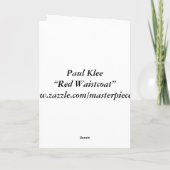 Paul Klee - Red Waistcoat Feiertagskarte (Rückseite)