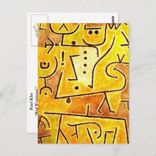 Paul Klee - Red Waistcoat Postkarte (Vorne/Hinten)