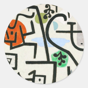 Paul Klee Reicher Hafen Abstracter Expressionismus Runder Aufkleber