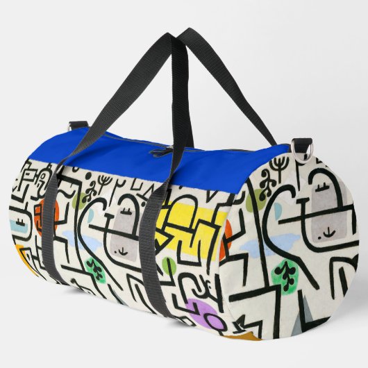 Paul Klee Rich Harbour Abstrakter Expressionismus Duffle Bag (Linke Ecke)