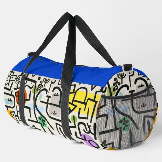 Paul Klee Rich Harbour Abstrakter Expressionismus Duffle Bag (Rechte Ecke)