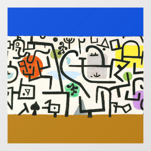 Paul Klee Rich Harbour Abstrakter Expressionismus Fensteraufkleber