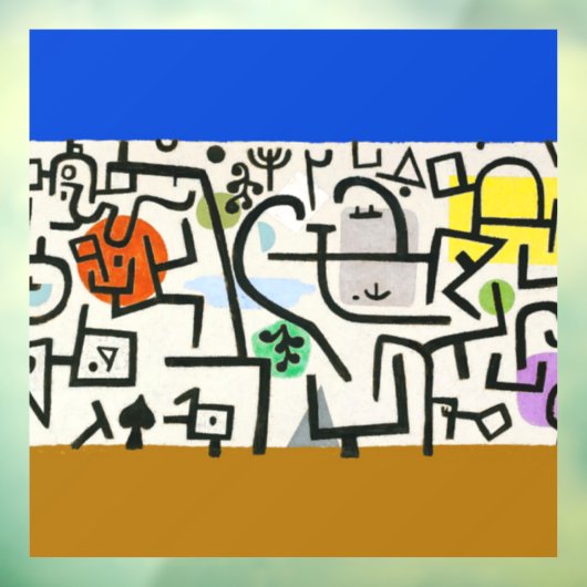 Paul Klee Rich Harbour Abstrakter Expressionismus Fensteraufkleber (Blatt 3)